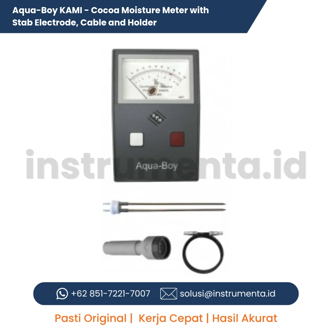 Authorized Distributor Aqua-Boy KAMI Cocoa Moisture Meter Alat Ukur Kadar Air Biji Kakao Portable Lengkap Stab Electrode Kabel dan Holder